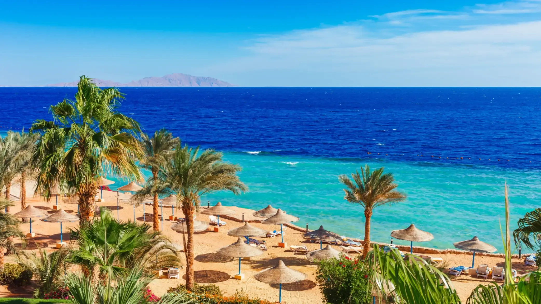The stunning beach at Sharm El Sheikh, Egypt. 